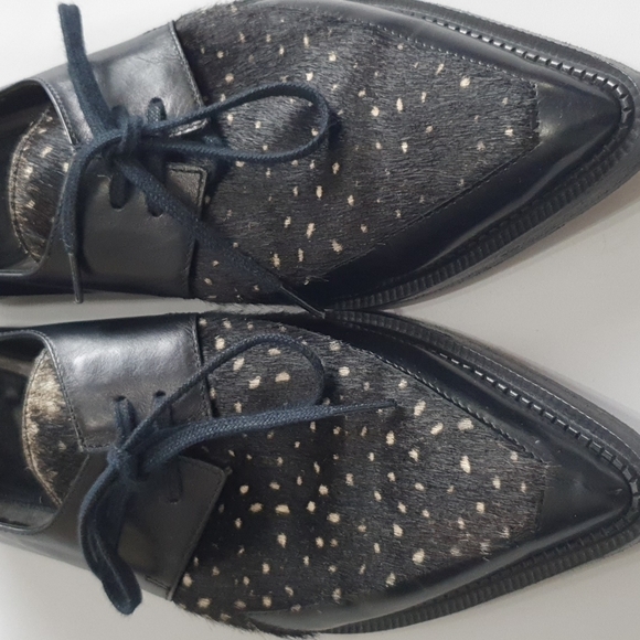 Robert Clergerie Pony Hair Oxford Loafers - Picture 5 of 12